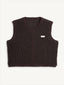 merino vest - chocolate brown