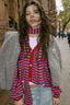 woolen cardigan with scarf - berry bloom