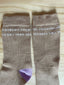 socks with a typo - caramel