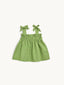 dziecięcy top z falbanką - MATCHA GREEN
