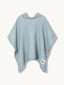 ponczo waflowe lniane - sky blue