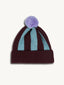 czapka beanie merino - burgundy frost