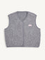 merino vest - stone grey