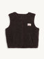 merino vest - chocolate brown