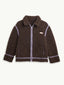 merino wool jacket - chocolate brown