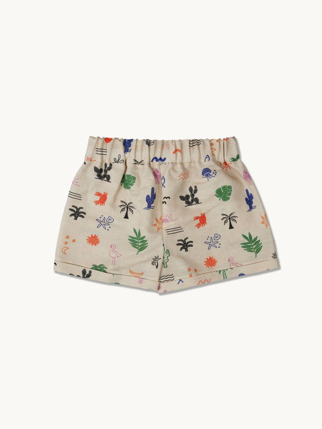Leinen-Shorts - Safari