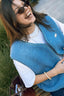 kamizelka merino - ice blue