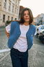 kamizelka merino - ice blue