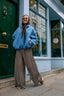 wool bomber jacket - ice blue