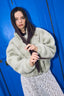 wool bomber jacket - polka dots
