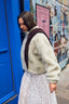 wool bomber jacket - polka dots
