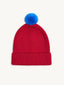 merino beanie - cherry pop