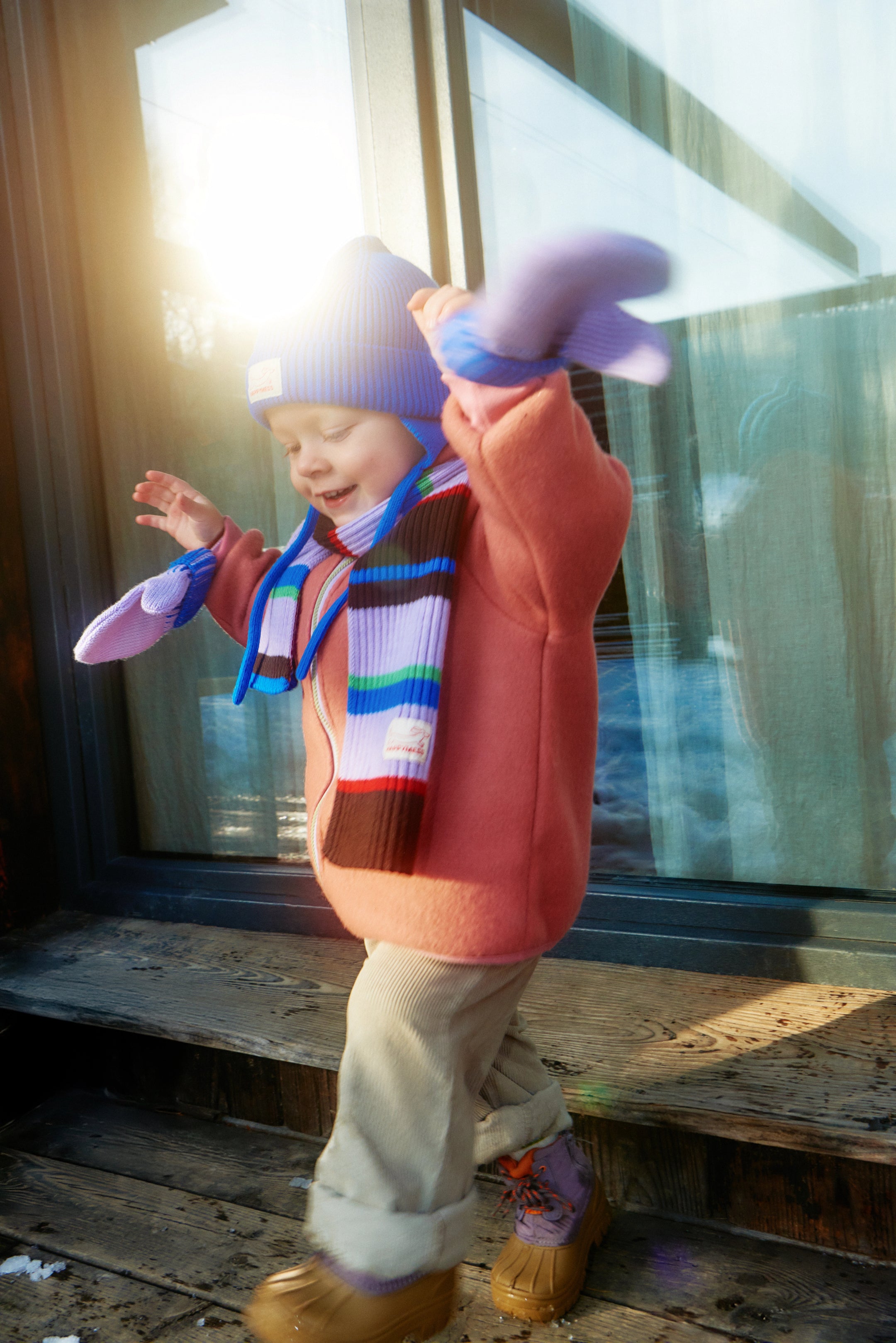 szalik merino - fun stripes