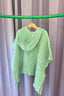 LINEN WAFFLE PONCHO - SAGE - 3-6 years