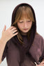 woolen headscarf - chocolate brown
