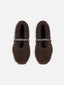 wełniane kapcie damskie merino z gumką woolen slippers brązowe chocolate brown wool