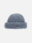 wełniana czapka damska merino niebieska baltic merino wool hat merinowolle mütze