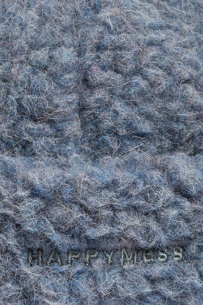 wełniana czapka damska merino niebieska baltic merino wool hat merinowolle mütze