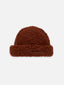 wełniana czapka damska merino brąz merino wool hat merinowolle mütze brązowa clay