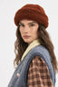 [pl][Modelka nosi czapkę w rozmiarze M] [en][The model is wearing a size M hat] [de][Das Model trägt eine Mütze in Größe M] wełniana czapka damska merino brąz merino wool hat merinowolle mütze brązowa clay