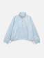 kurtka kangurka spódnica bombka midi bawełna błękitna london fog cotton balloon skirt rock baumwollrock  oversize jacket jacke