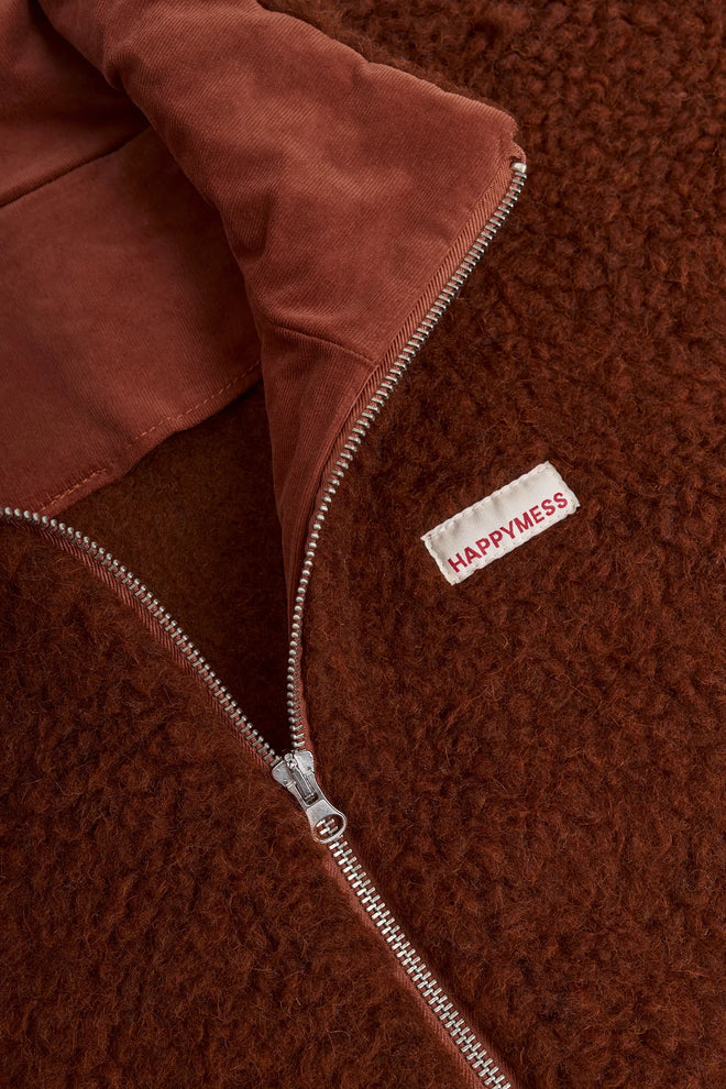  kurtka wełniana damska adult clay ruda miedziana bomberka jacket wool merino jacke wolljacke brązowa