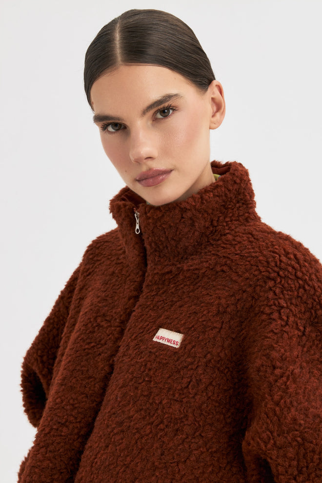 Bomberjacke aus Wolle – Clay