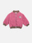dziecięca kurtka bomberka wełniana wełna merino różowa merino wool bomber jacket dusty pink 