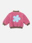 dziecięca kurtka bomberka wełniana wełna merino różowa merino wool bomber jacket dusty pink 