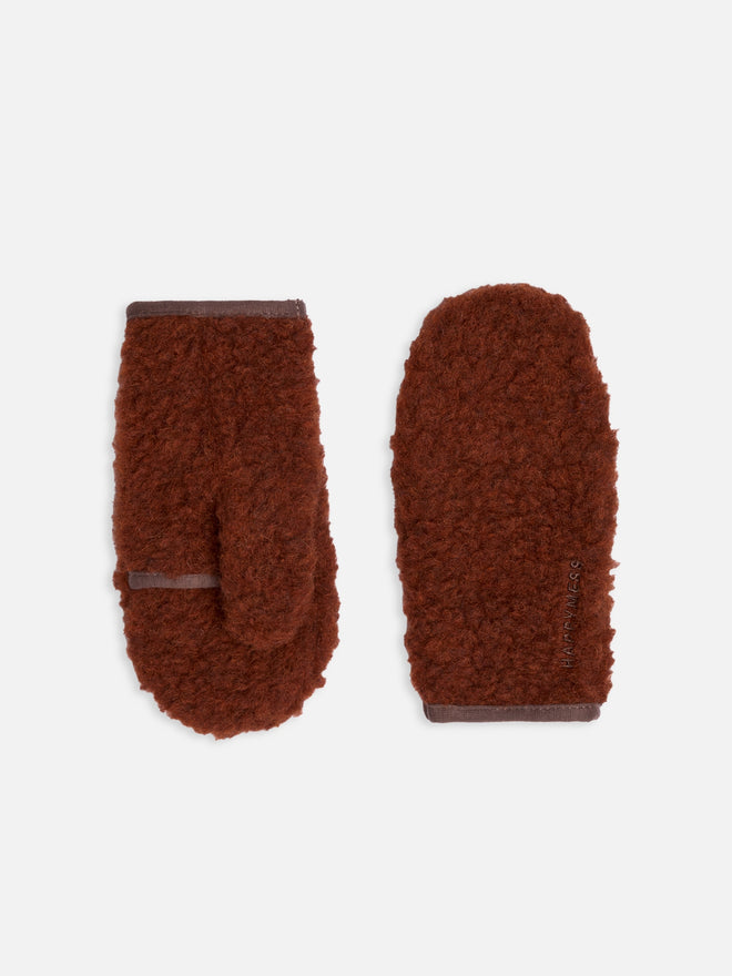 wełniane rękawiczki z klapką teddy merino wool mittens