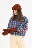 wełniane rękawiczki z klapką damskie teddy merino wool mittens
