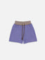dziecięce letnie dzianinowe spodenki szorty fioletowe bawełniane bawełna organiczna organic cotton crochete shorts sunwashed lilac kindershorts bio-baumwolle