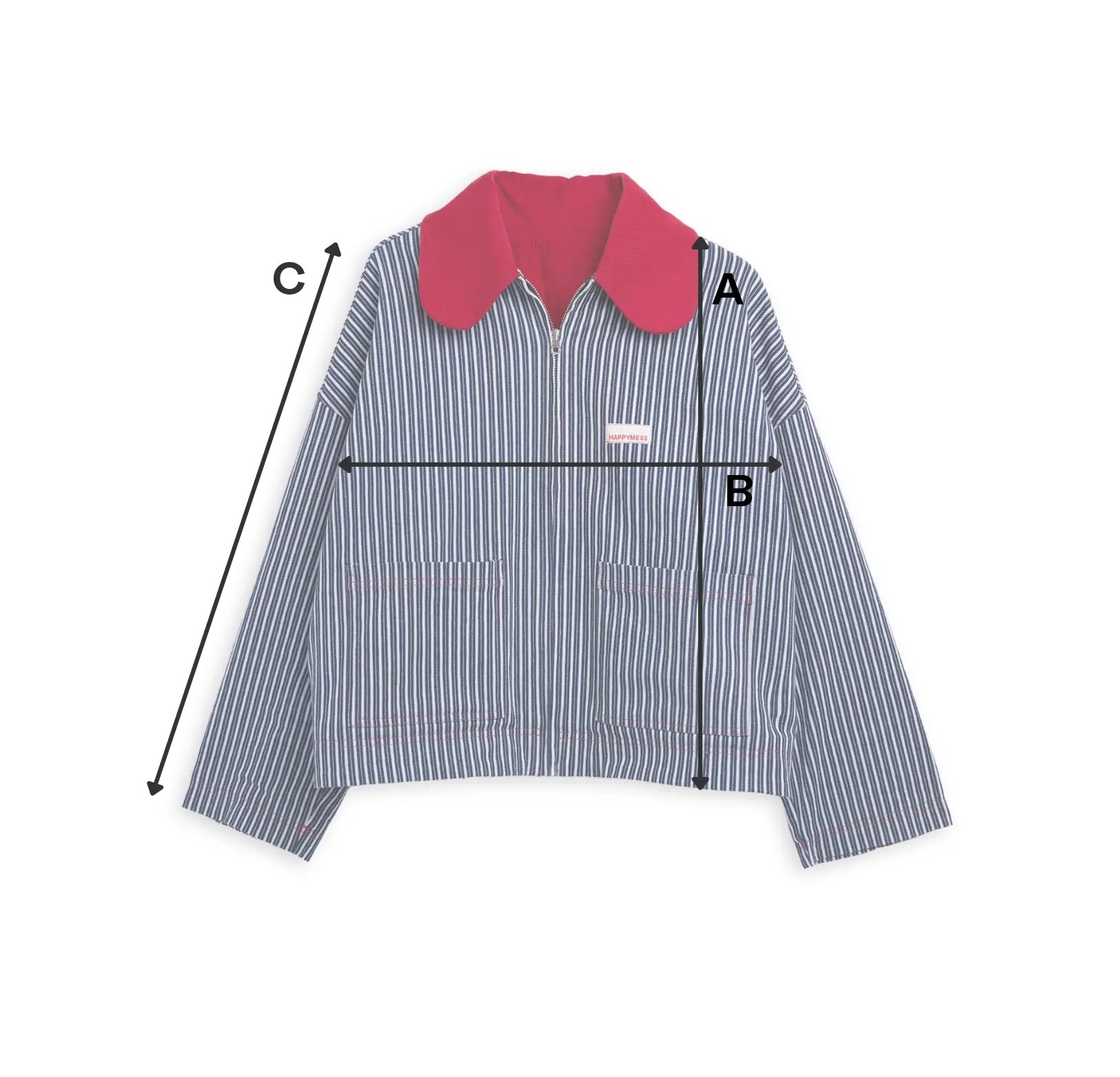 Jeansjacke - Wellenstreifen 