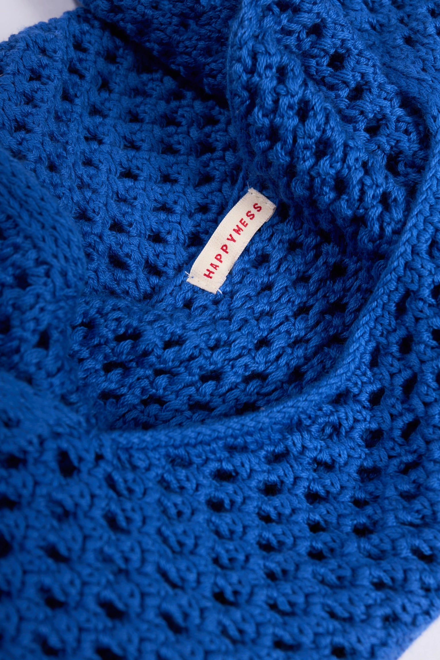 letnia dzianinowa torebka granatowa bawełna organiczna organic cotton crochete bag indigo flower strickhandtasche bio-baumwolle handtasche
