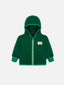 wełniana kurtka dziecięca z kapturem polar zielona forest green wełna merino wool children's jacket with hood fleece  merino wool Kinder-Wolljacke mit Kapuze Fleece  Merinowolle