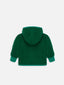 wełniana kurtka dziecięca z kapturem polar zielona forest green wełna merino wool children's jacket with hood fleece  merino wool Kinder-Wolljacke mit Kapuze Fleece  Merinowolle