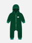 dziecięcy kombinezon wełniany z kapturem zielony wełna merino children's wool overall with hood jumpsuit forest green merino wool Kinder-Wolloverall mit Kapuze grün Merinowolle polar fleece