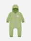 dziecięcy kombinezon wełniany z kapturem zielony wełna merino children's wool overall with hood green merino wool jumpsuit Kinder-Wolloverall mit Kapuze grün Merinowolle polar fleece