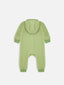 dziecięcy kombinezon wełniany z kapturem zielony wełna merino children's wool overall with hood green merino wool jumpsuit Kinder-Wolloverall mit Kapuze grün Merinowolle polar fleece