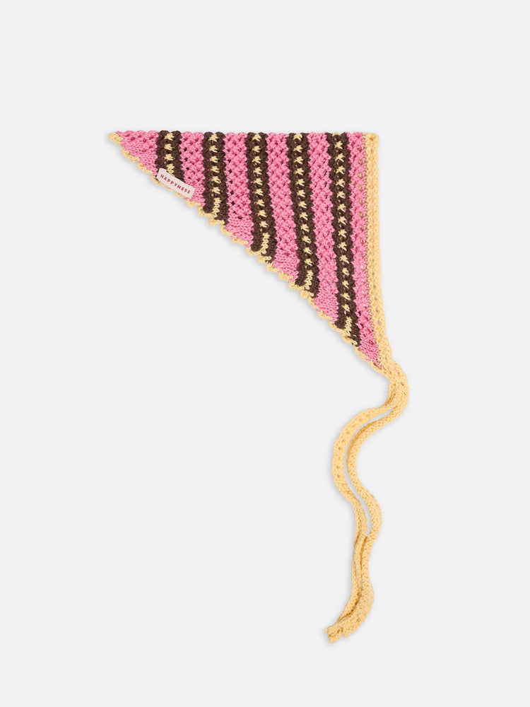 bawełniana bandana na głowę bawełna organiczna blush caramel organic cotton headscarf bio-baumwolle kopftuch