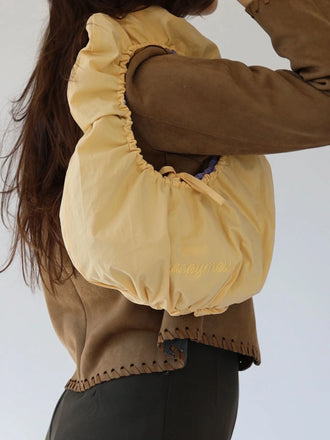 torebka bawełniana dwustronna butter berry bawełna organiczna żółta fioletowa organic cotton outfit women