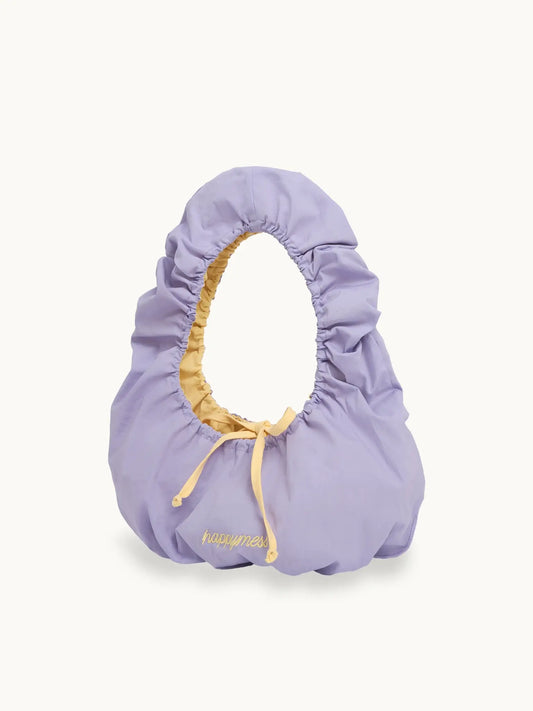 torebka bawełniana dwustronna butter berry bawełna organiczna żółta fioletowa organic cotton przód fiolet