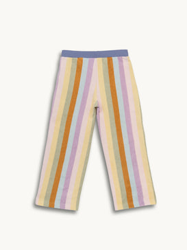 bawełniane frotowe spodnie dziecięce w paski synset stripes bawełna organiczna tył