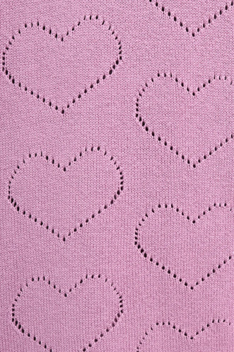bawełniany sweter damski blush hearts kontrastowy kołnierz organic cotton detal