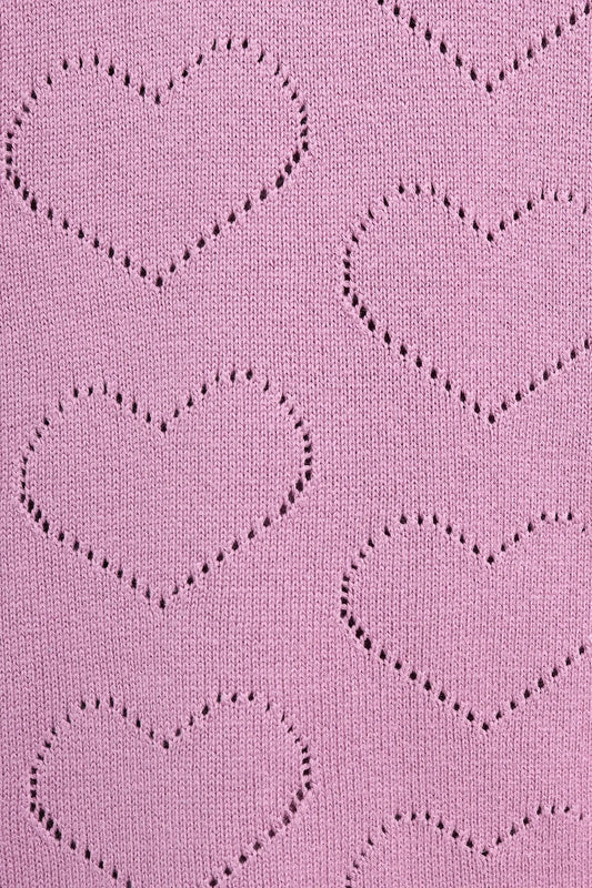 bawełniany sweter damski blush hearts kontrastowy kołnierz organic cotton detal