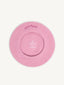 wełniany beret damski haft różowy pink hearts wełna wełniany wool hat dół środek dziecięcy