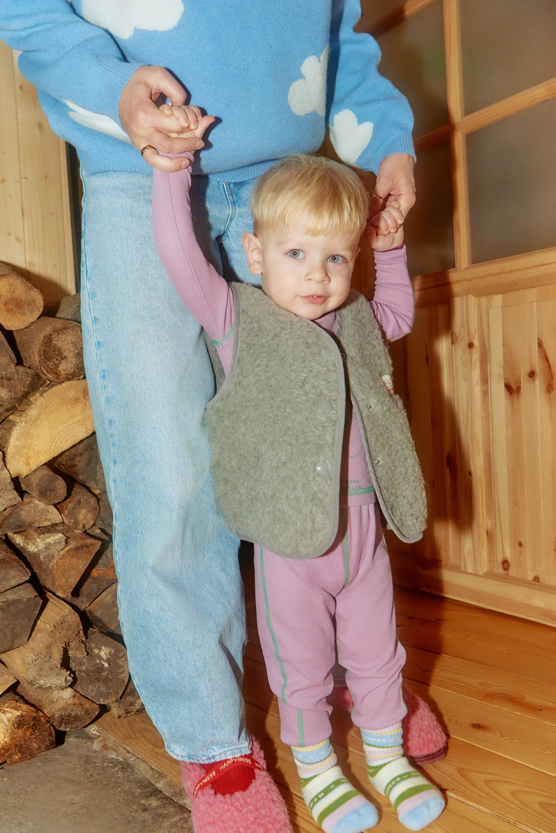 bielizna termiczna dziecięca spodnie termo legginsy stylizacja kamizelka chłopiec wełniana wełna