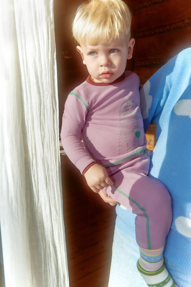 bielizna termiczna dziecięca spodnie termo legginsy outfit chłopiec wełniana wełna