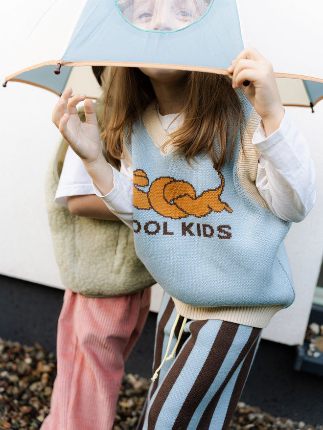 kamizelka bawełniana dziecięca jamnik  bezrękawnik bawełna organiczna organic cotton vest kid cool kids 
