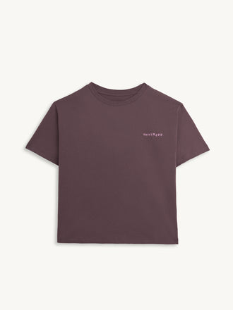 t-shirt damski brązowy edgy dog bawełna organiczna organic cotton przód koszulki